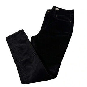 Seven7 tummy less high rise skinny 10 black‎ velvet pants